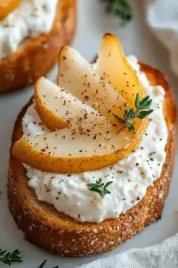 Gourmet Ricotta Pear Toast