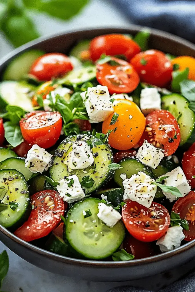 Greek Cucumber Tomato Salad