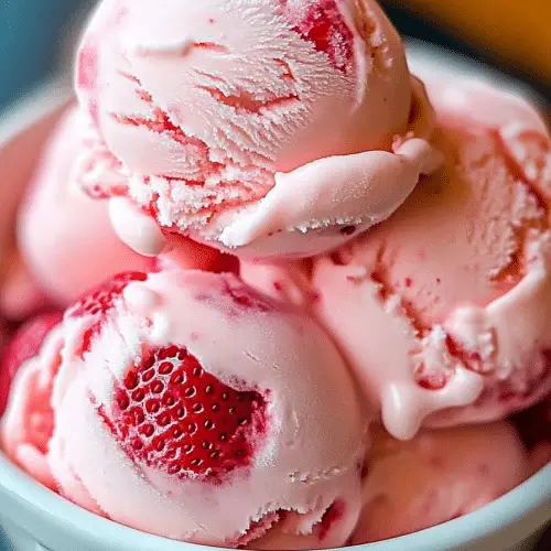 Homemade Strawberry Ice Cream