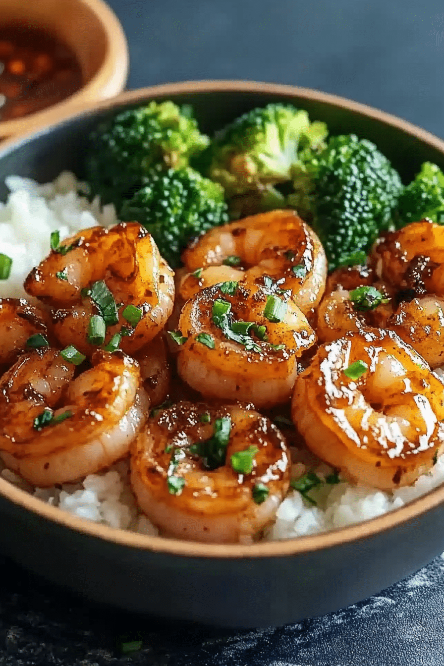 Honey Garlic Shrimp Bowls