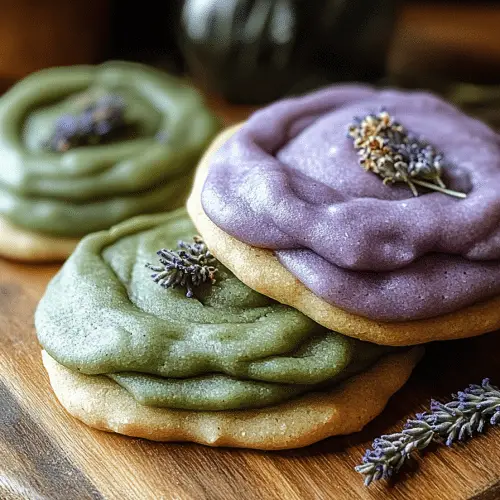 Matcha lavender cookies