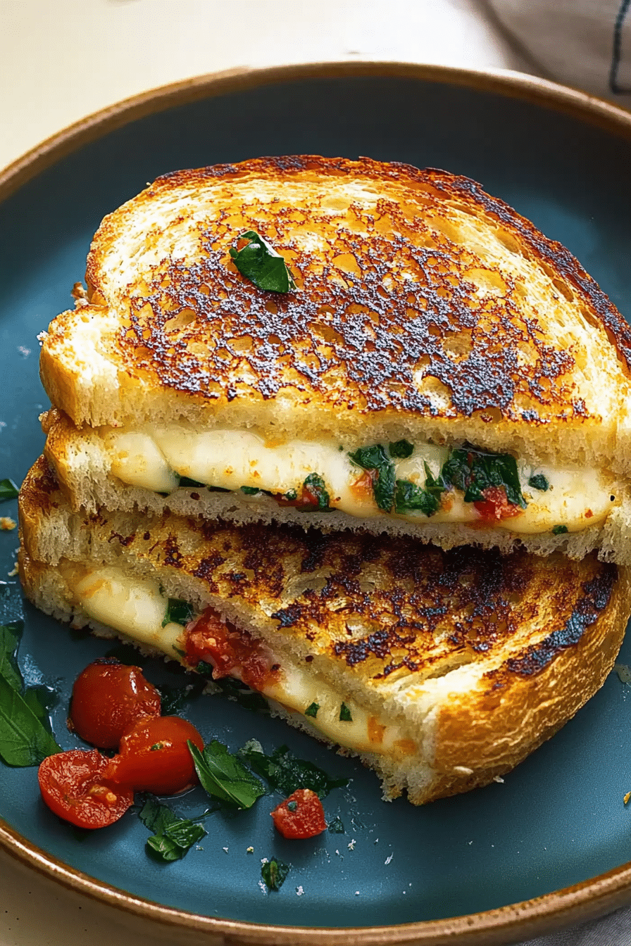 Mediterranean grilled cheese