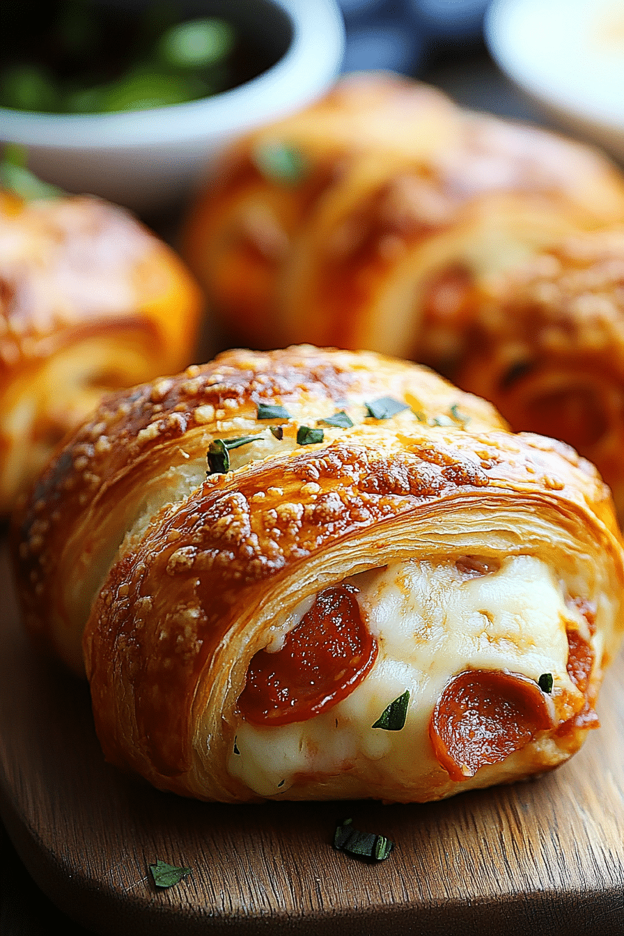 Mozzarella Pepperoni Croissant Rolls