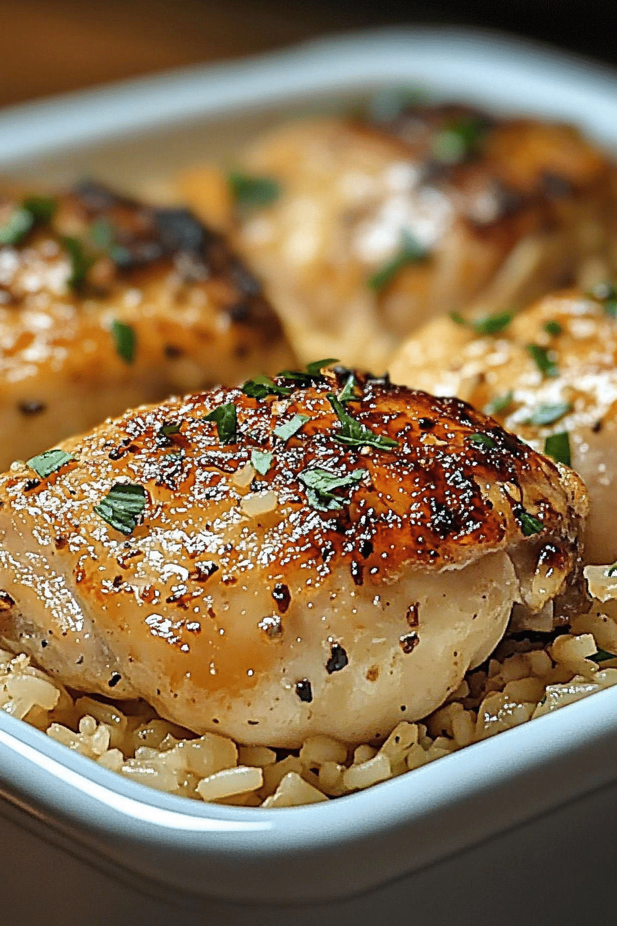 Oven Baked Chicken Rice