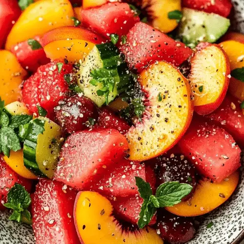 Peach Watermelon Salad