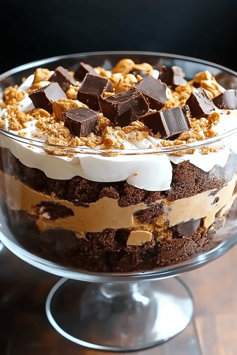 Peanut Butter Cup Brownie Trifle