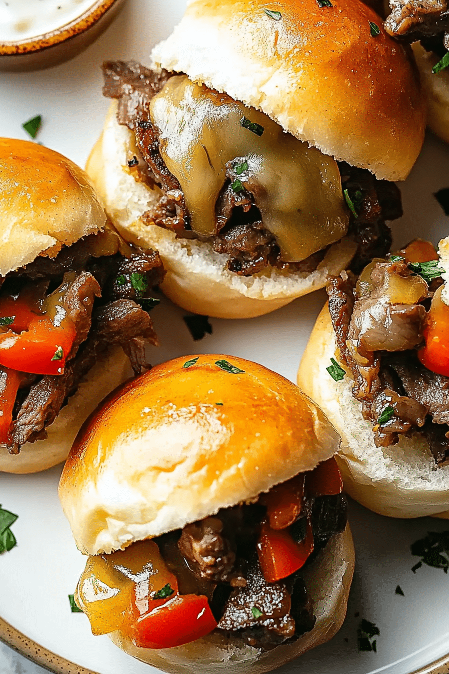 Philly Cheesesteak Sliders