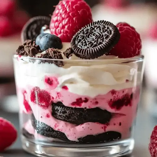 Raspberry Oreo Dessert