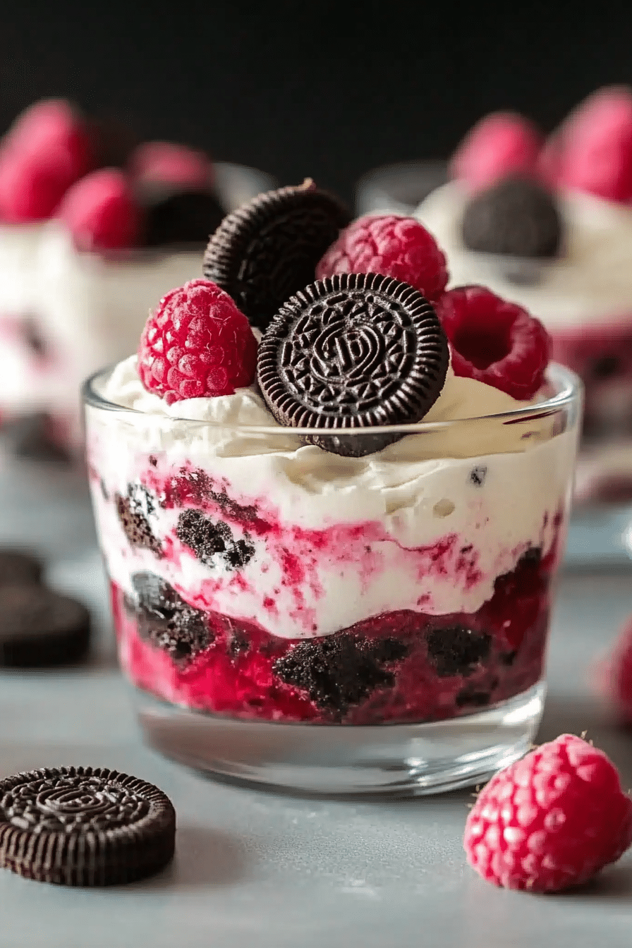 Raspberry Oreo Dessert