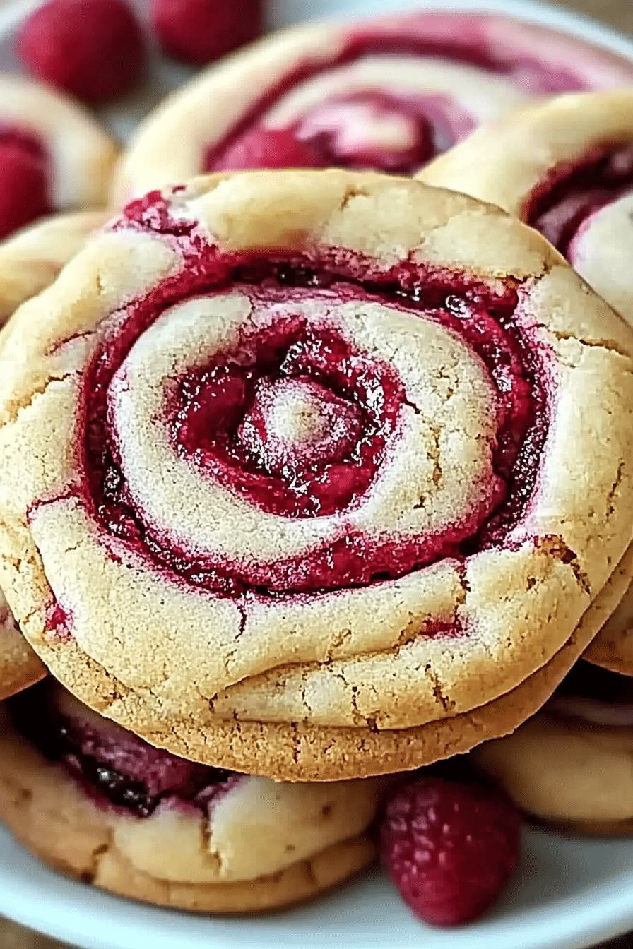 Raspberry swirl cookies