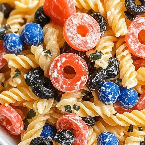 Red White Blue Pasta Salad