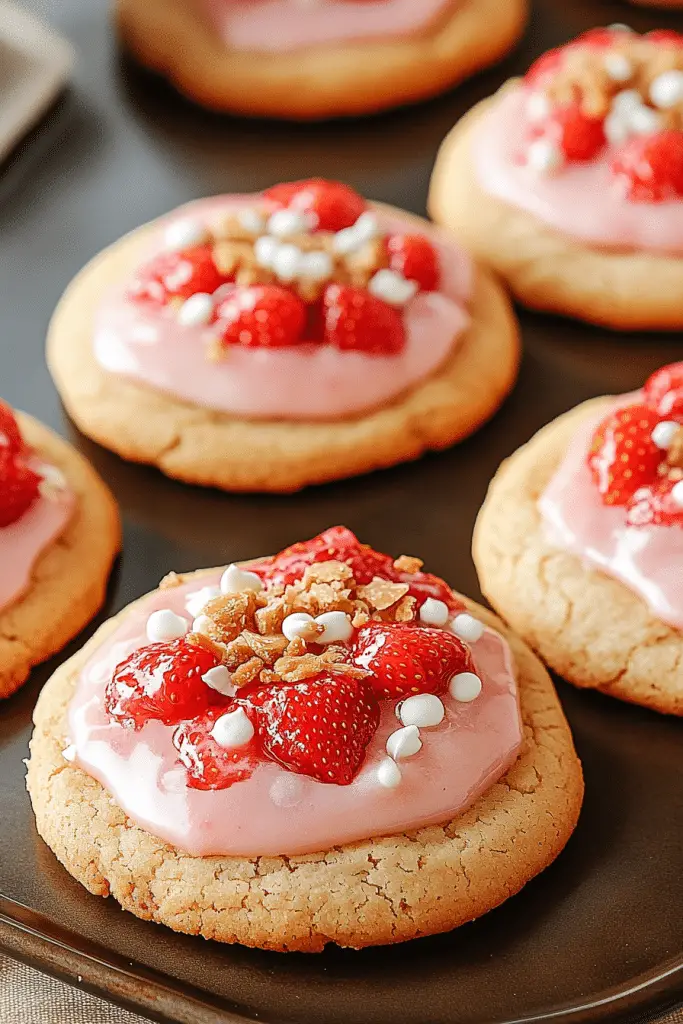 Strawberry Crunch Cookies