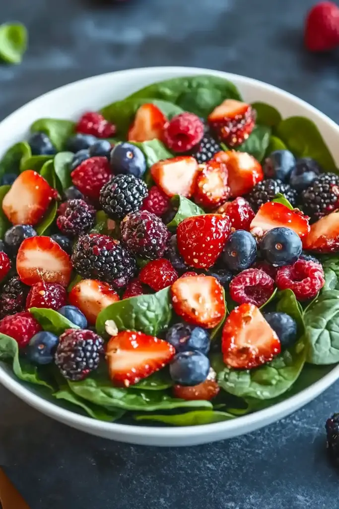 Summer Berry Spinach Salad