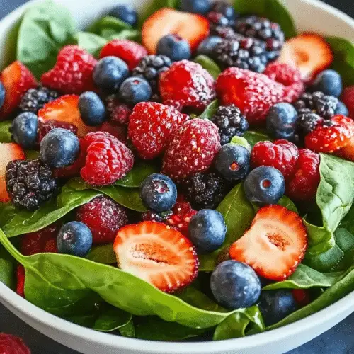 Summer Berry Spinach Salad