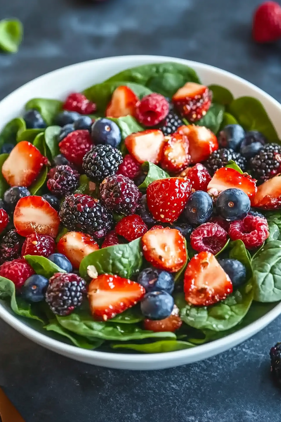 Summer Berry Spinach Salad