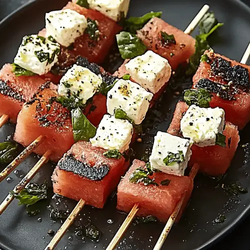 Watermelon Feta Skewers