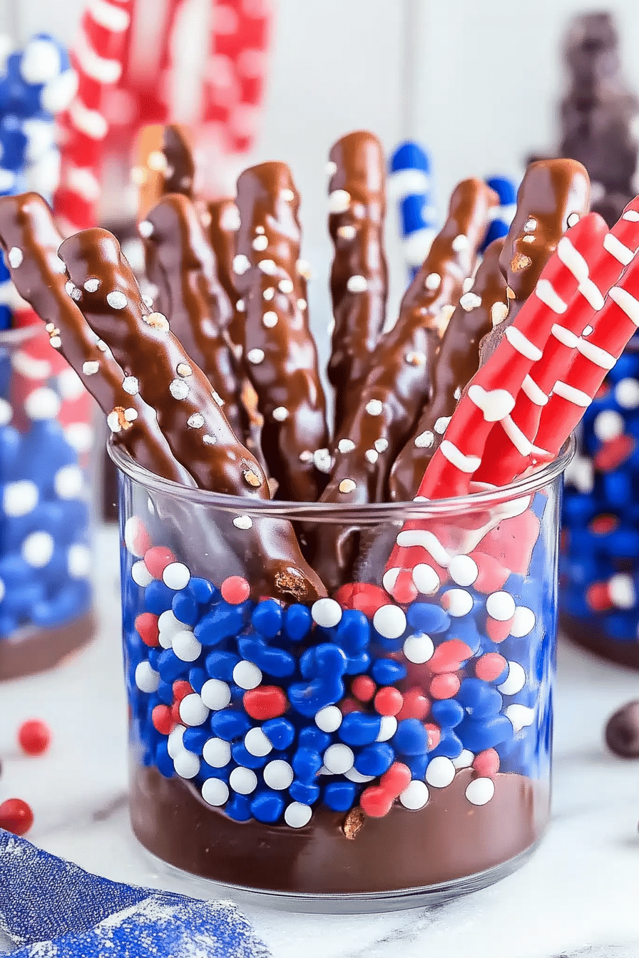 chocolate covered pretzel rods