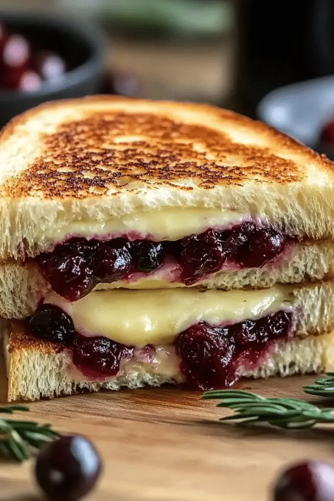 cranberry brie mozzarella sandwich