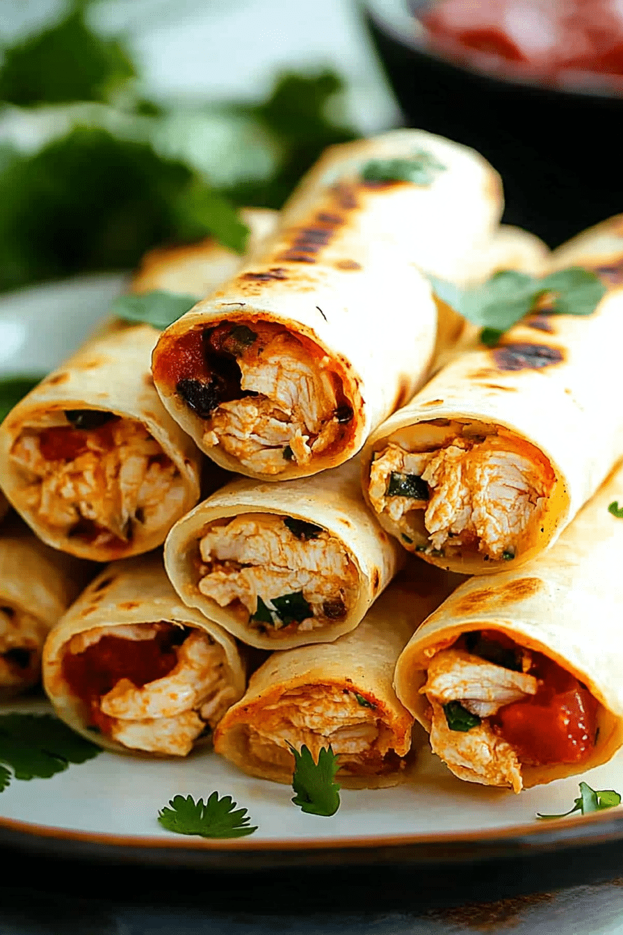 cream cheese chicken taquitos