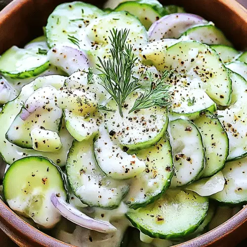 creamy cucumber salad