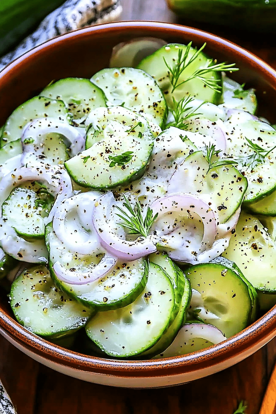 creamy cucumber salad