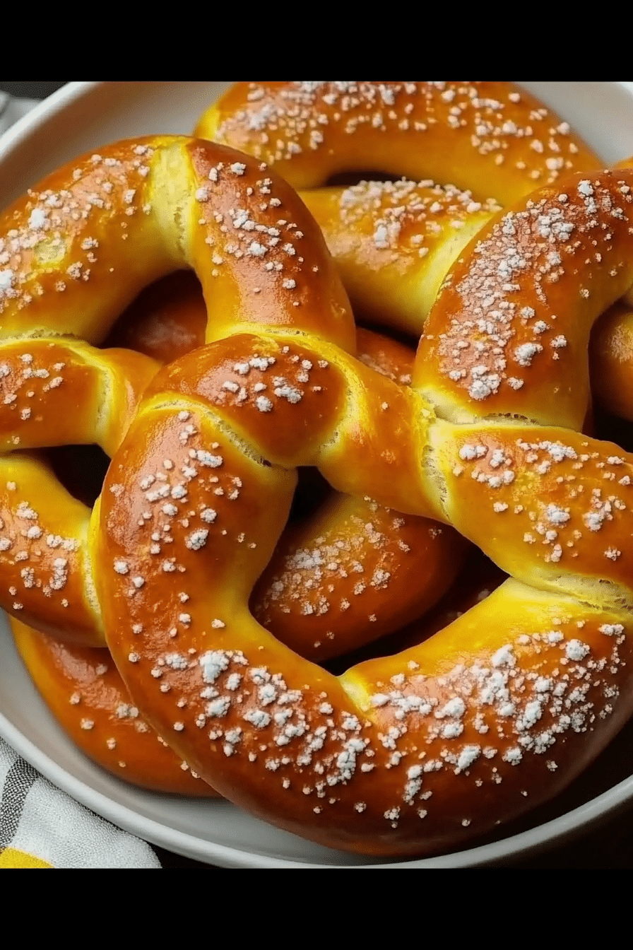 homemade soft pretzels