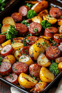 kielbasa sheet pan meal