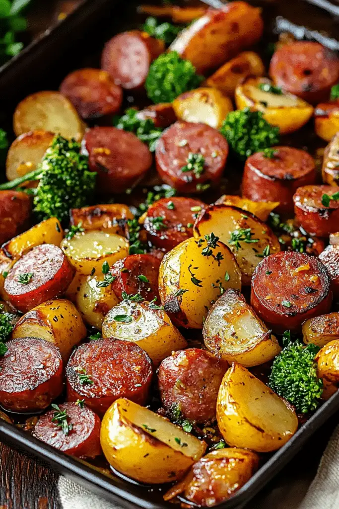 kielbasa sheet pan meal