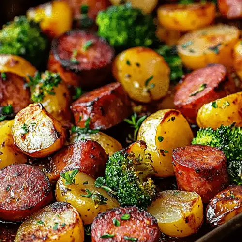 kielbasa sheet pan meal