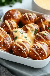 pretzels and cheese dip