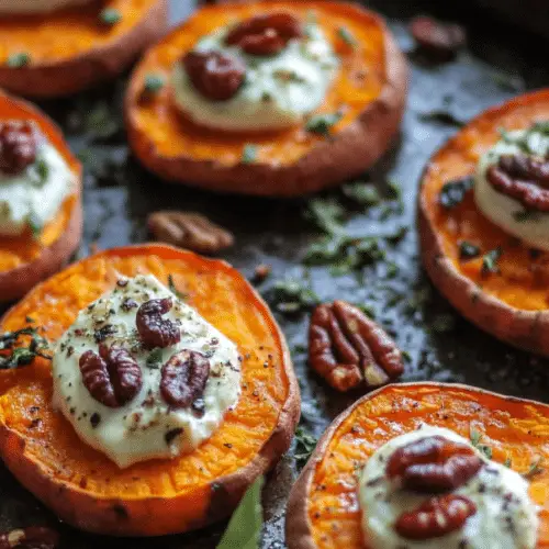 roasted sweet potato rounds