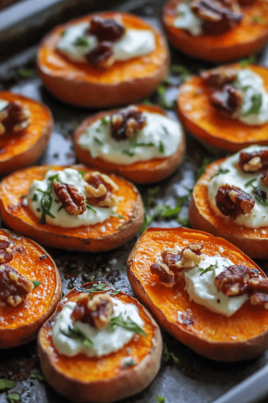roasted sweet potato rounds