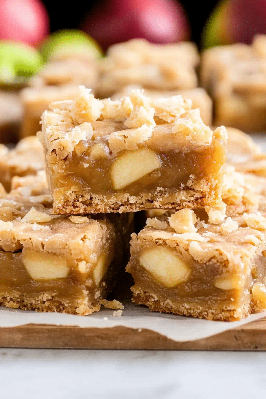 salted caramel apple butter bars