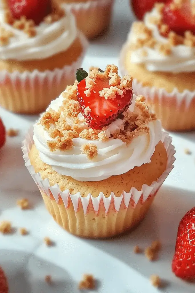 strawberry crunch cupcakes