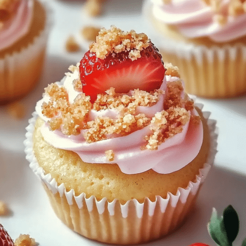 strawberry crunch cupcakes