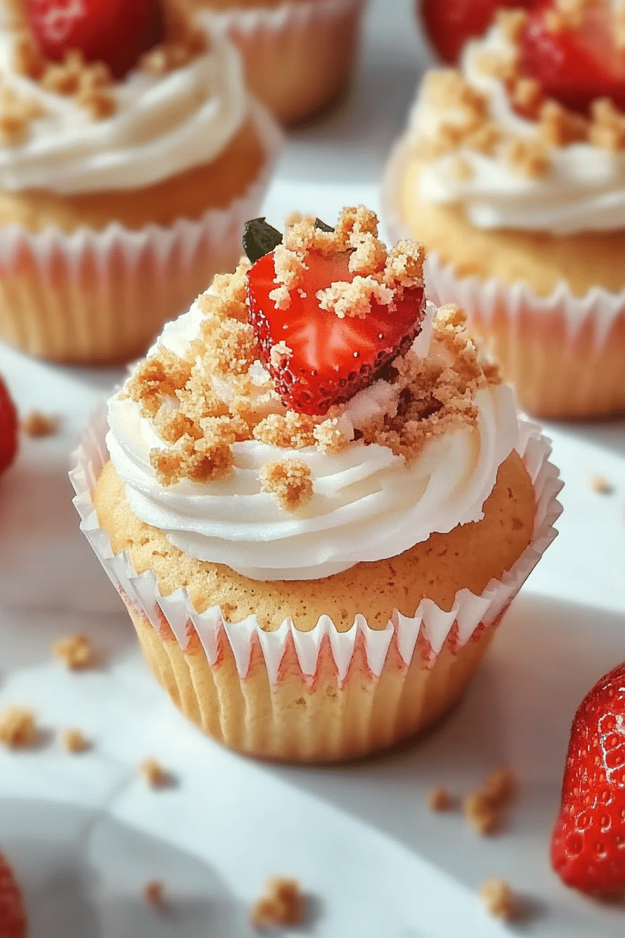 strawberry crunch cupcakes