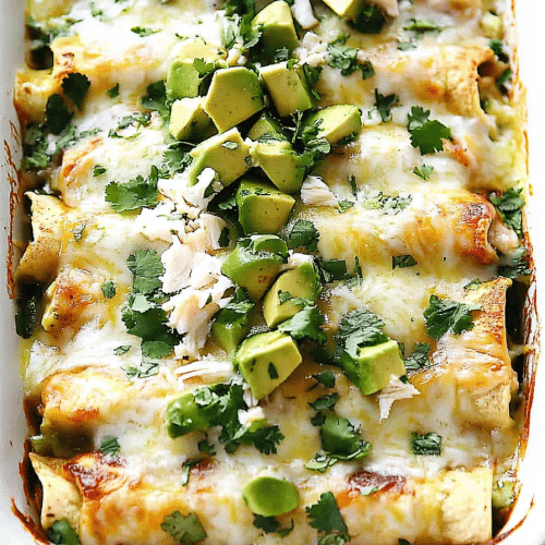 Crab Avocado Enchiladas
