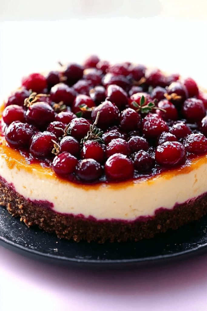 Cranberry Orange Cheesecake