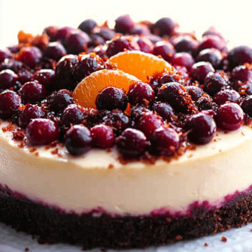 Cranberry Orange Cheesecake