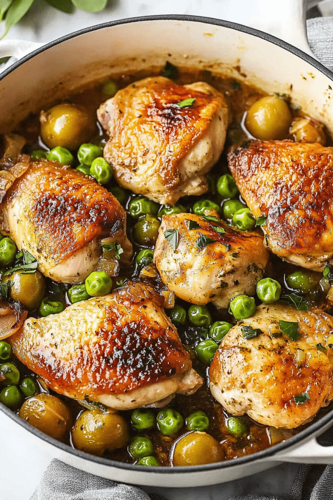 Mediterranean braised chicken