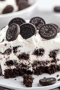 Oreo poke cake