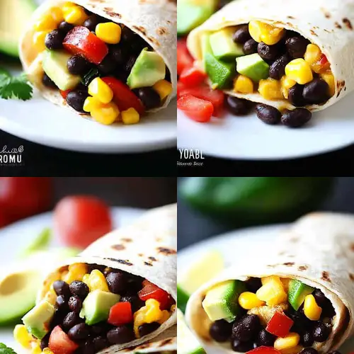 black bean avocado burritos