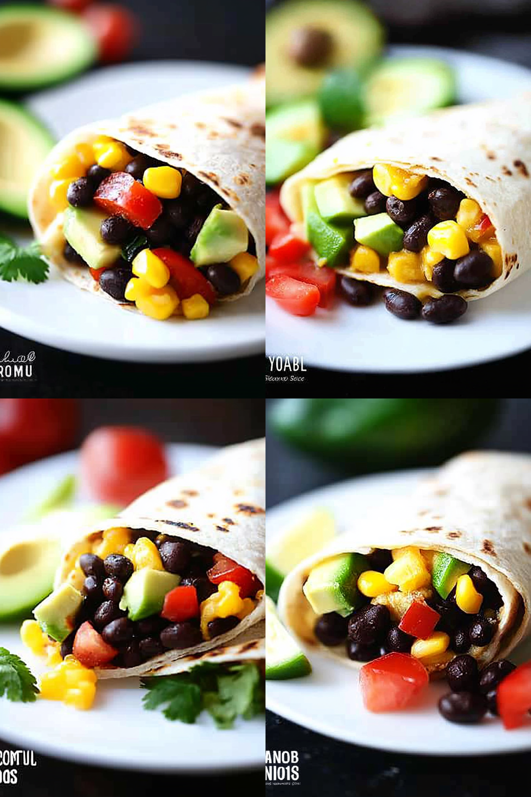 black bean avocado burritos