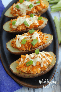 buffalo chicken potato skins