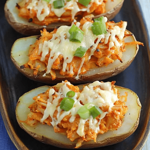 buffalo chicken potato skins