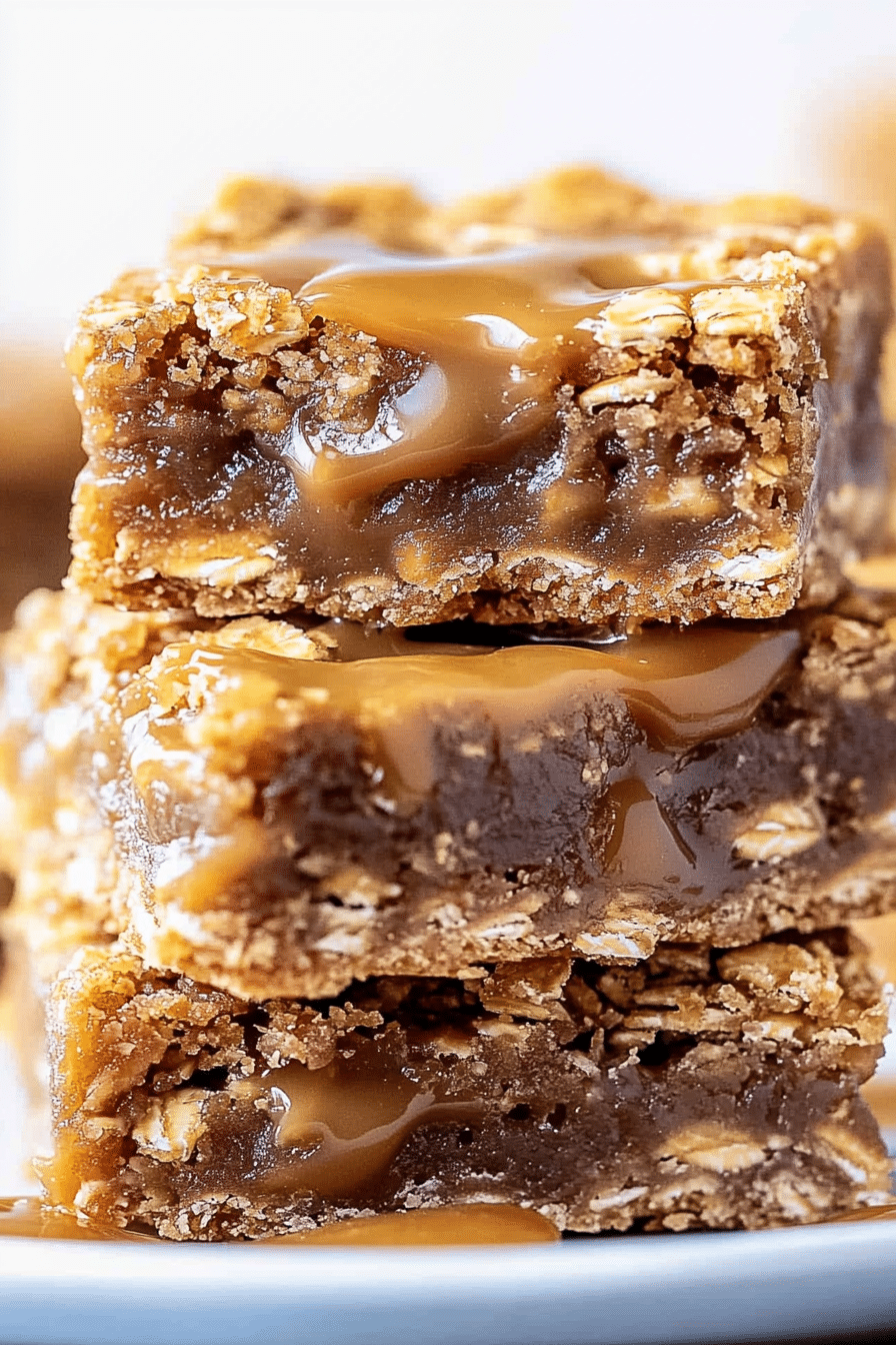 caramel oat bars
