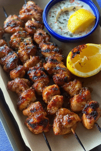 chicken souvlakia skewers