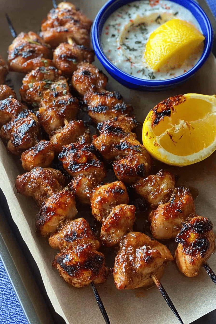 chicken souvlakia skewers