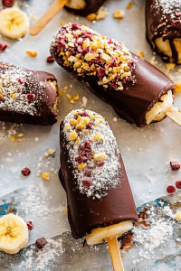 chocolate frozen bananas
