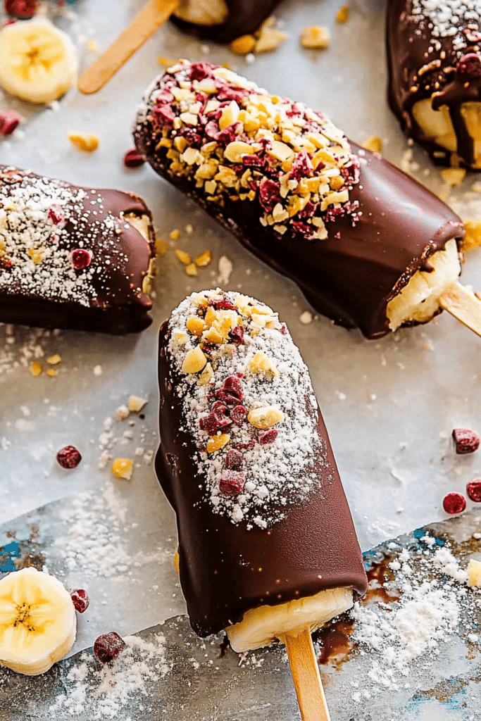 chocolate frozen bananas